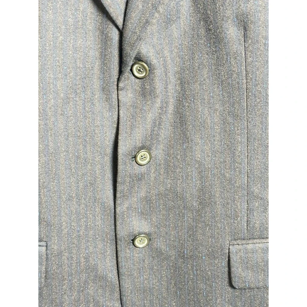 Tallia Men’s 100% Worsted/Laine Wool SZ 42 Waist 38 Pinstriped 3 Buttons Office